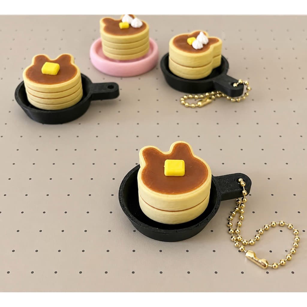 Móc khoá bánh pancake thỏ dễ thương