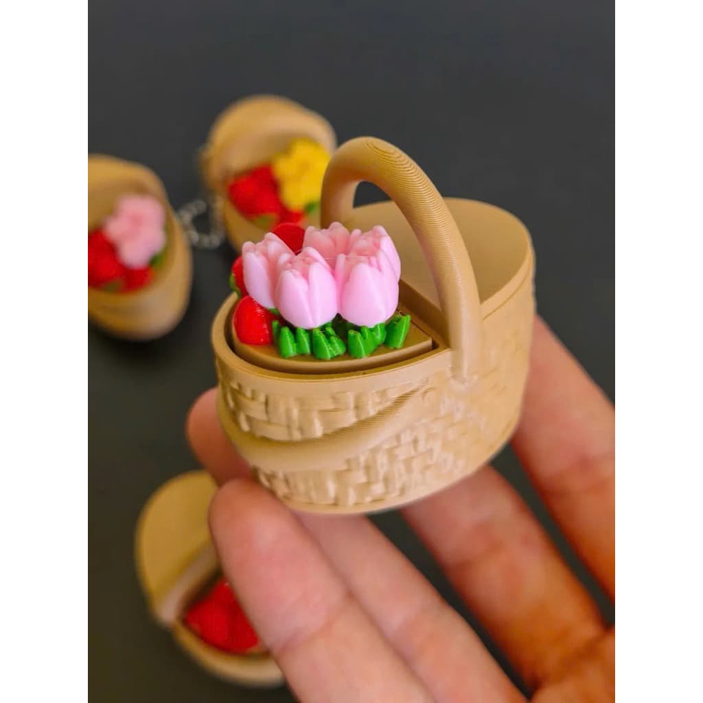 Móc khoá Clicker giỏ hoa