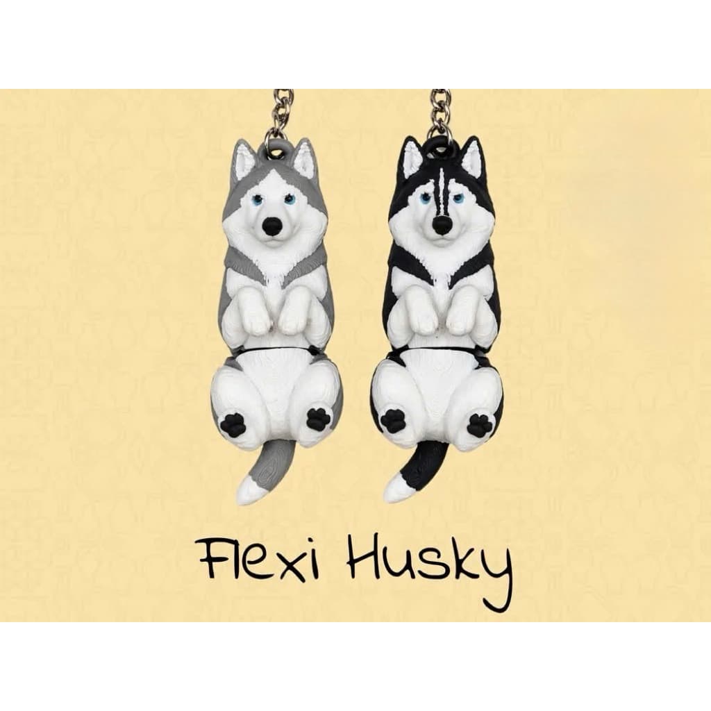 Móc Khóa Flexi Husky Mini